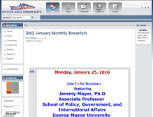 Tablet Screenshot of dullesareademocrats.com